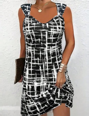 
						Rochie scurta SHEIN, alb/negru