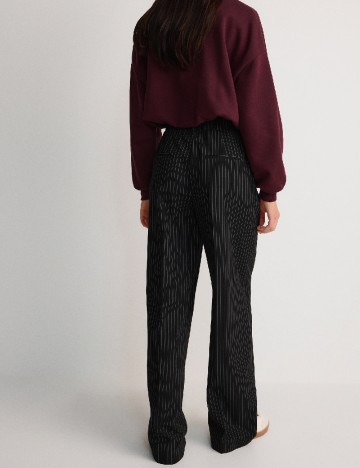 Pantaloni Reserved, negru/alb