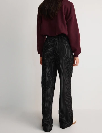 Pantaloni Reserved, negru/alb