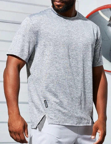 Tricou SHEIN Plus Size Men, gri