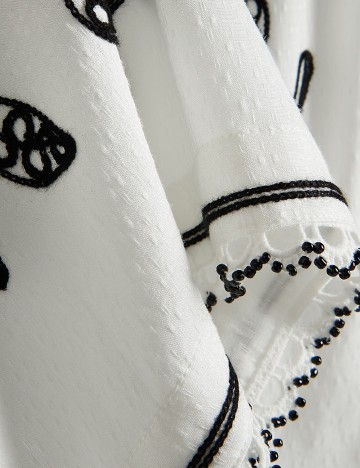 Bluza Reserved, alb/negru