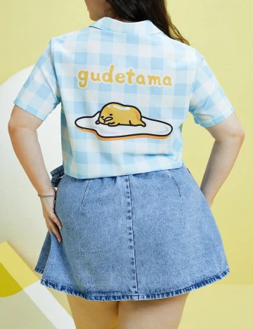 Camasa SHEIN CURVE, albastru