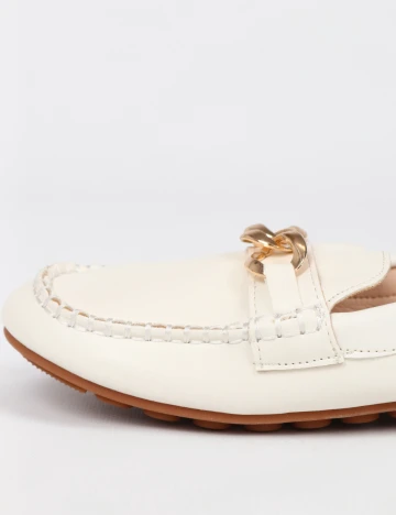 Mocasini SHEIN, alb Alb