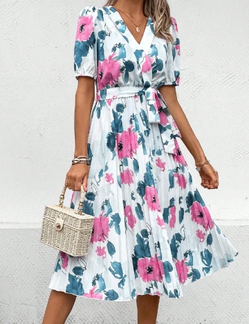 Rochie medie SHEIN, alb Alb