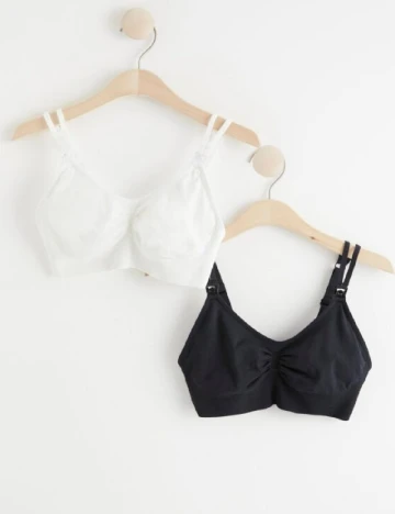 Set bustiere LINDEX, alb/negru Negru