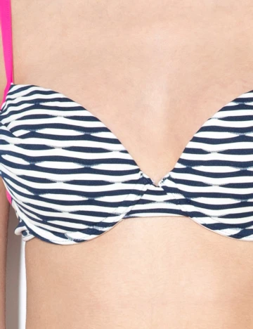Sutien de baie Triumph, alb/bleumarin Albastru