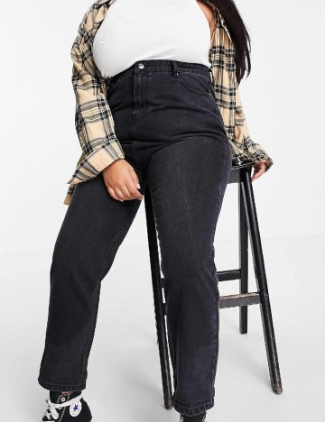 
						Blugi Don t think twice Curve, negru