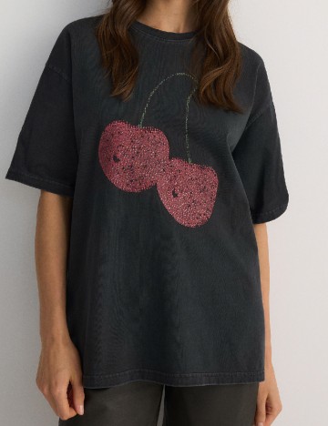 
						Tricou Reserved, gri inchis