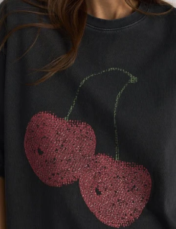 Tricou Reserved, gri inchis