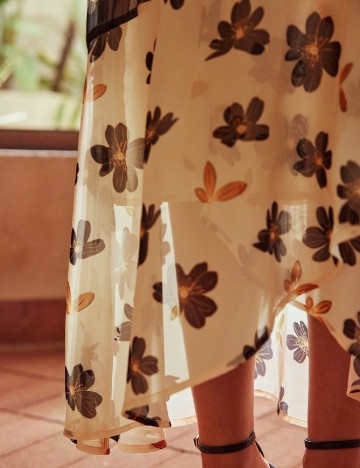 Rochie medie MOTF, crem