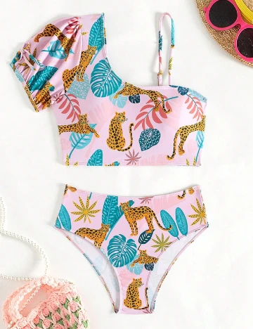 Costum de baie Shein Kids, roz