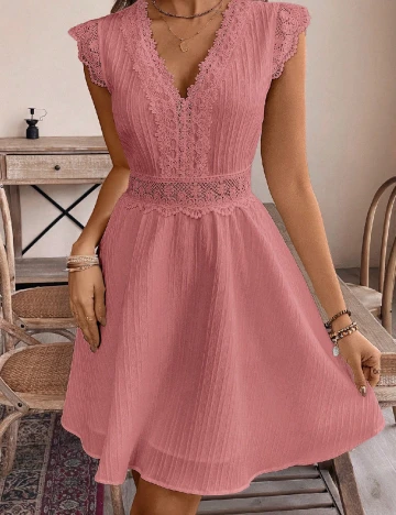 Rochie scurta SHEIN, roz