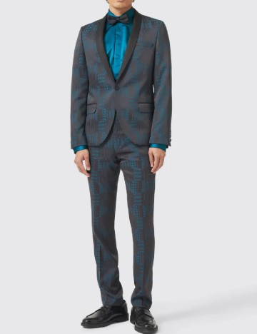 
						Sacou TWISTED TAILOR, maro/turcoaz