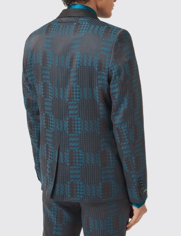 Sacou TWISTED TAILOR, maro/turcoaz