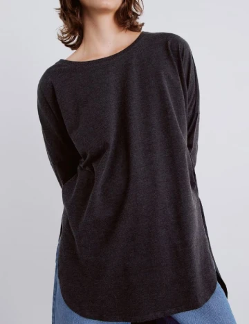 Bluza Oversize Reserved, gri inchis