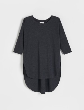 Bluza Oversize Reserved, gri inchis