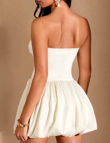 Rochie scurta SHEIN, ecru Alb