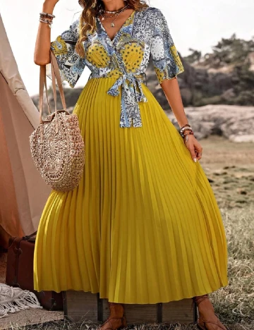 Rochie lunga SHEIN, galben Galben