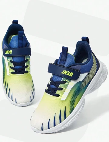 Adidasi Shein Kids, albastru/verde Albastru