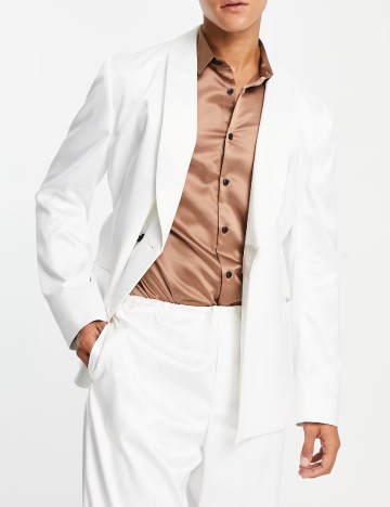 
						Sacou ASOS, alb