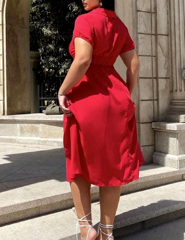 Rochie medie SHEIN CURVE, rosu Rosu