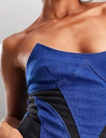 Rochie scurta AsYou, negru/albastru Albastru