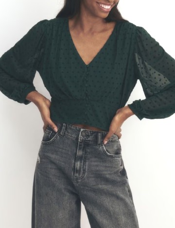 
						Bluza Reserved, verde inchis