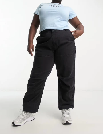 Blugi I SAW IT FIRST Plus Size, negru