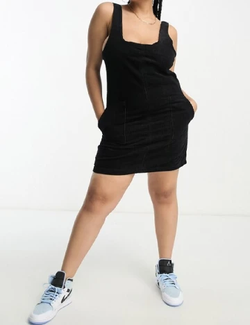 Rochie scurta Don t think twice Curve, negru Negru
