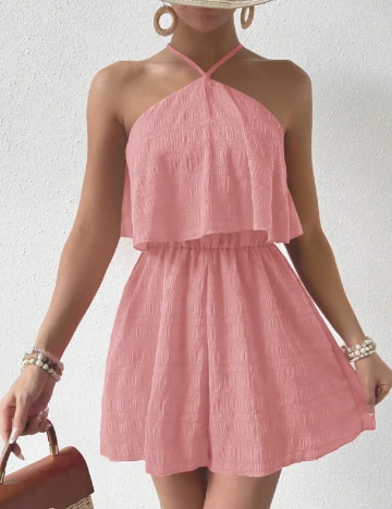 Salopeta SHEIN, roz Roz