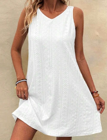 Rochie scurta SHEIN, alb Alb