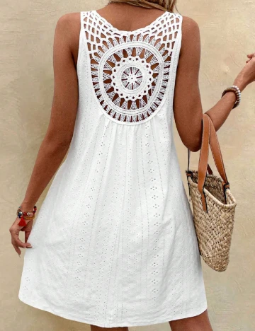 Rochie scurta SHEIN, alb Alb