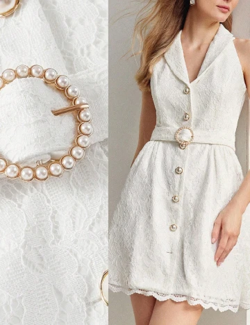 Rochie scurta MOTF, alb Alb