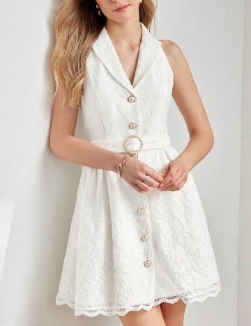 
						Rochie scurta MOTF, alb