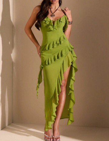 
						Rochie lunga SHEIN, verde
