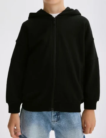 Hanorac Reserved, negru Negru