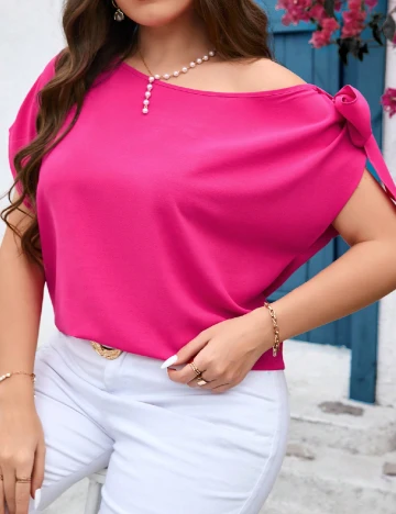 Bluza SHEIN CURVE, roz Roz