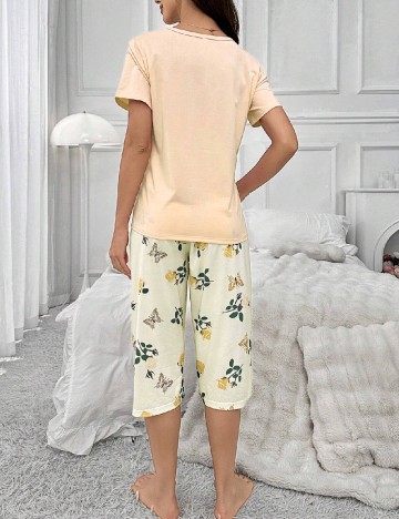 Pijama SHEIN, alb/crem