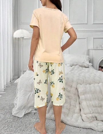 Pijama SHEIN, alb/crem