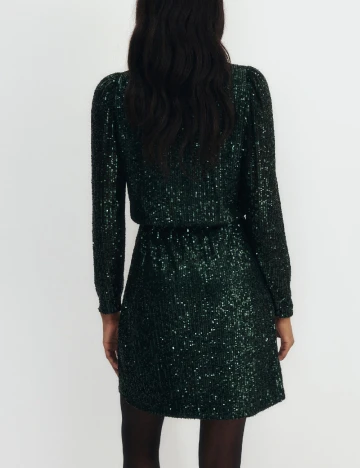 Rochie scurta Reserved, verde inchis Verde