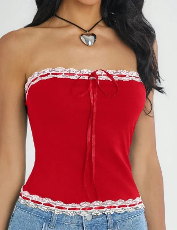 Top SHEIN, rosu Rosu
