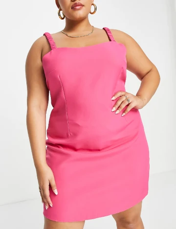 Rochie scurta MISSGUIDED Plus Size, roz Roz