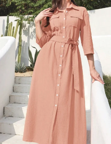 Rochie lunga SHEIN, corai Portocaliu