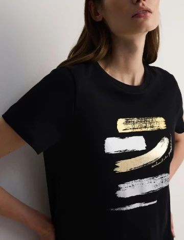 Tricou Reserved, negru Negru