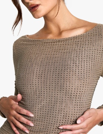 Rochie scurta Boohoo, maro