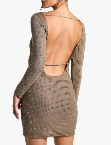 Rochie scurta Boohoo, maro