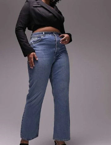 Blugi Top Shop Plus Size, albastru Albastru
