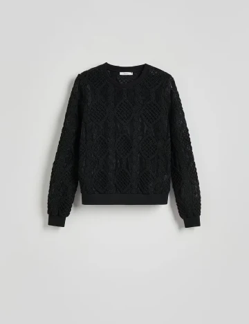 Bluza Reserved, negru Negru