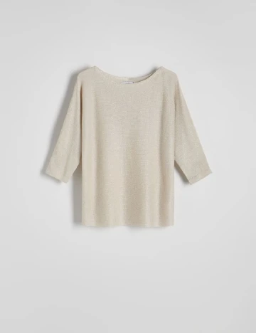 Bluza Reserved, crem Crem