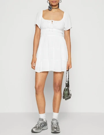 Rochie scurta Hollister, alb Alb